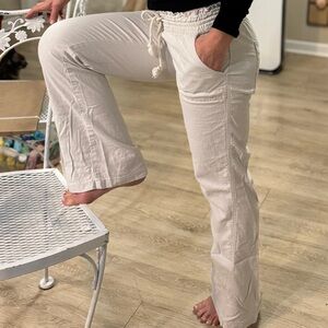 Roxy Cream Drawstring Pants